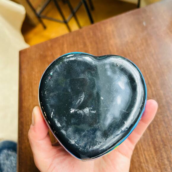 Hand Painted Terracotta Trinket box Colorful Celestial Oval Mat Finish Mexican - Picture 8 of 10